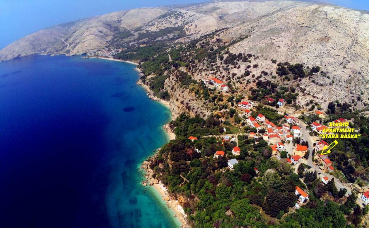 Studio Apartman Stara Baška Buitenkant foto